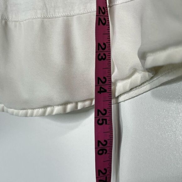 J. Crew White Cotton Poly Accent Shirt Blouse - Picture 9 of 9